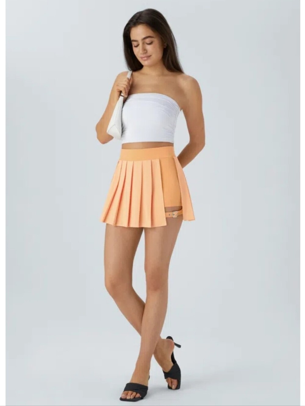 Halara Breezeful™ High Waisted Pleated 2-in-1 Pocket Adjustable Buckle Mini - Picture 5 of 13